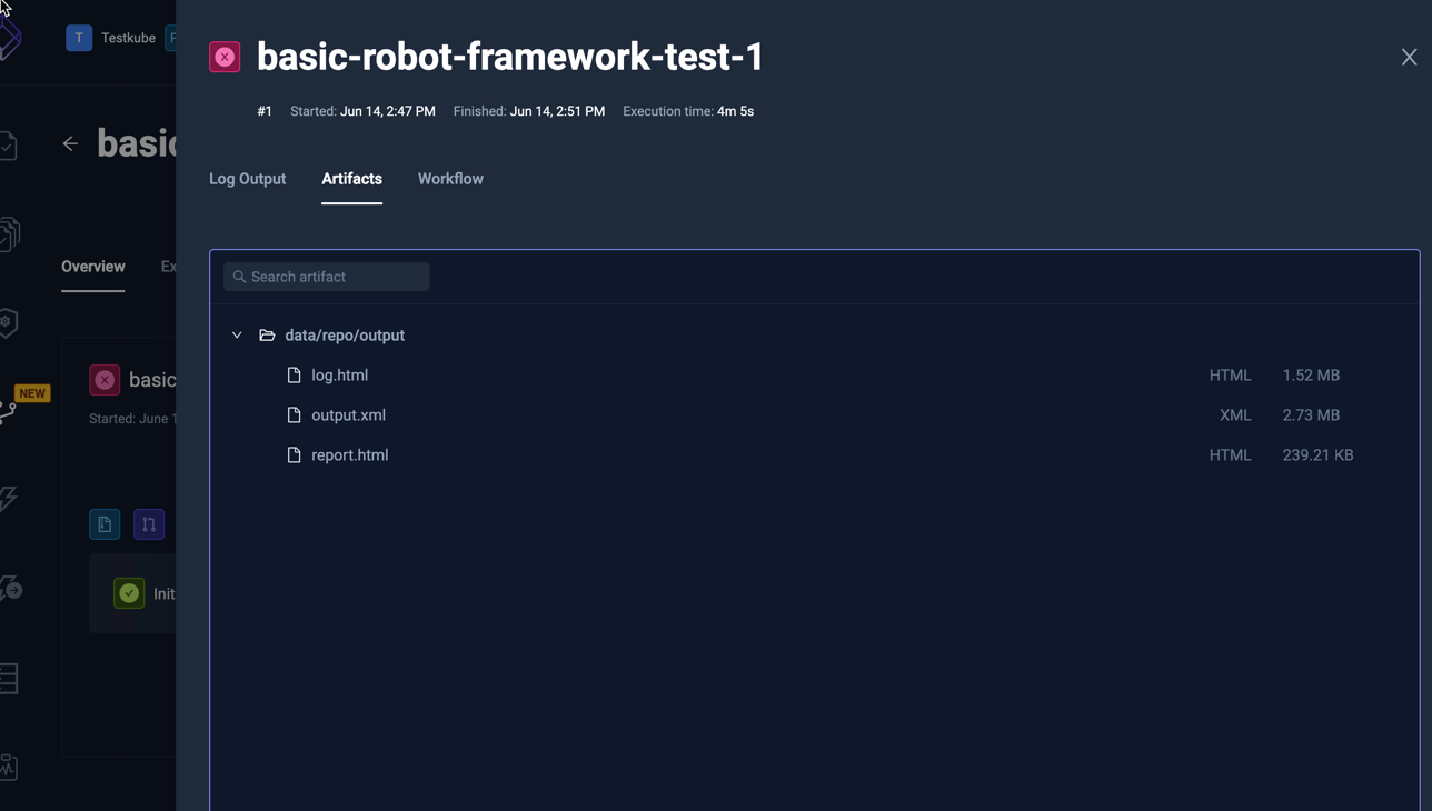 Robot Framework Artifacts